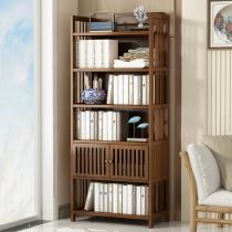 Bookshelf living room floor simple home Nordic bookcase study office storage cabinet bamboo shelf table shelf