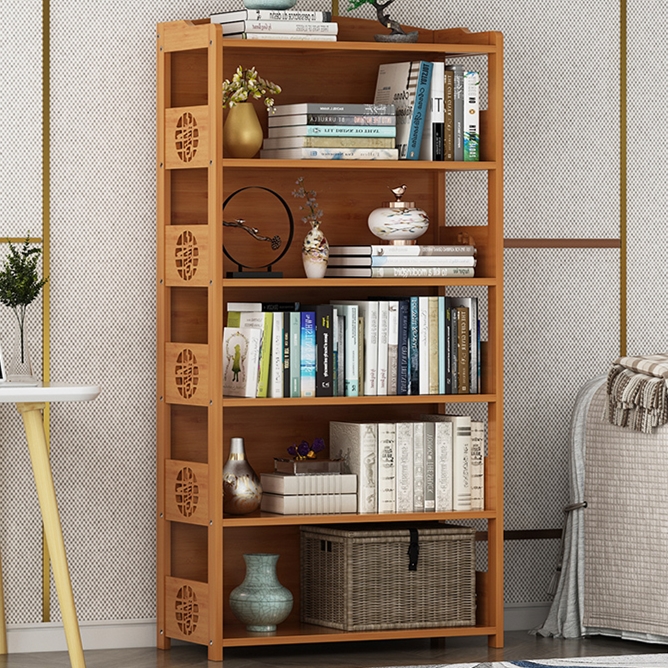 Simple bookshelf Floor Nanzhu shelf Solid wood household simple modern living room Children's table book shelf storage cabinet