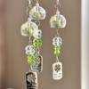 Creative Jellyfish Hemisphere-Shaped Lucky Four-Leaf Clover Style Wind Chime Ornament Hanging Decoration That Makes a Jingle in the Wind