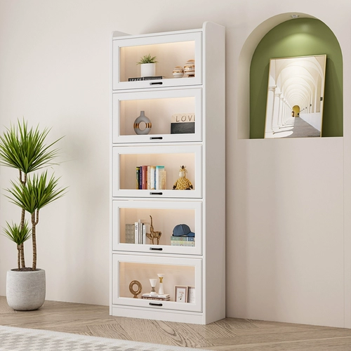 Современный и минималистичный книжный шкаф, стеклянная книжная полка, система хранения