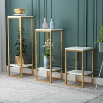 Nordic flower shelf living room floor-to-ceiling balcony shelf modern simple green rosea multi-meat flower pot stand iron flower stand