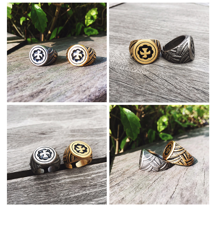 Takahashi Gió Ấn Độ Mặt trời Bay Eagle Totem Ring Titanium Steel Cặp đôi Nhẫn Retro Đàn ông và Phụ nữ Nhẫn sáng tạo Nhẫn nhẫn cặp vàng 18k
