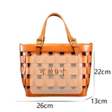 Сумка, вместительная и большая кожаная корзина для отдыха, из натуральной кожи