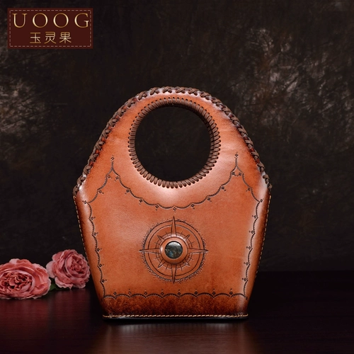 Кожаная дизайнерская ретро сумка на одно плечо, из натуральной кожи