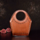 Кожаная дизайнерская ретро сумка на одно плечо, из натуральной кожи