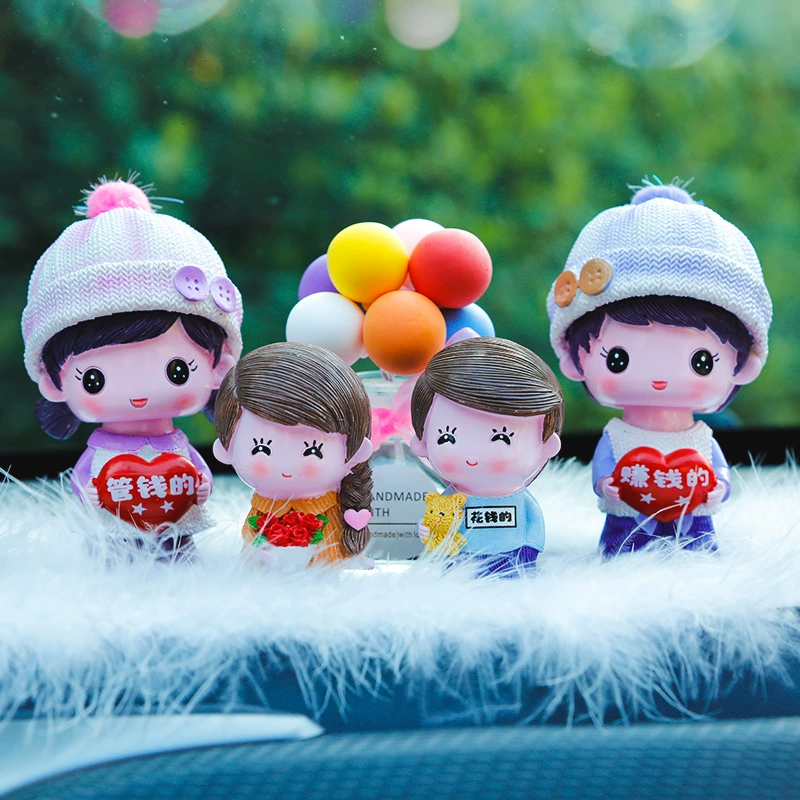 thảm sàn 5d Trang trí nội thất ô tô sáng tạo, nước hoa ô tô, búp bê bobblehead, nam nữ dễ thương, trang trí ô tô đẹp cá tính trên xe đèn led decor phòng ngủ tựa đầu ô tô 