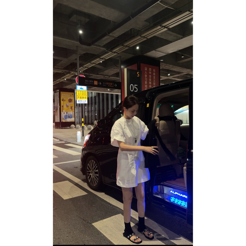 [Xiaoyunjie] Summer Slimming, Comfortable, Fashionable, Loose and Breathable Short-Sleeved Dress 070022