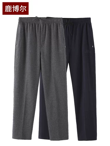 Мужские осенние штаны, свободный прямой крой, для среднего возраста