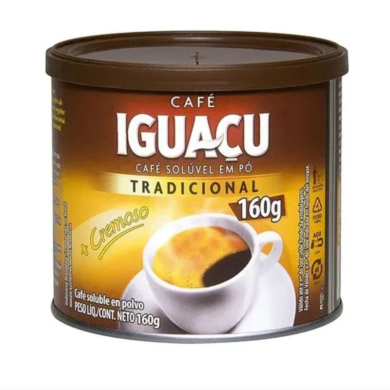 Original Brazilian Iguacu Iguazu Instant Coffee Pure Black Original Iguacu Brazilian Coffee 160g