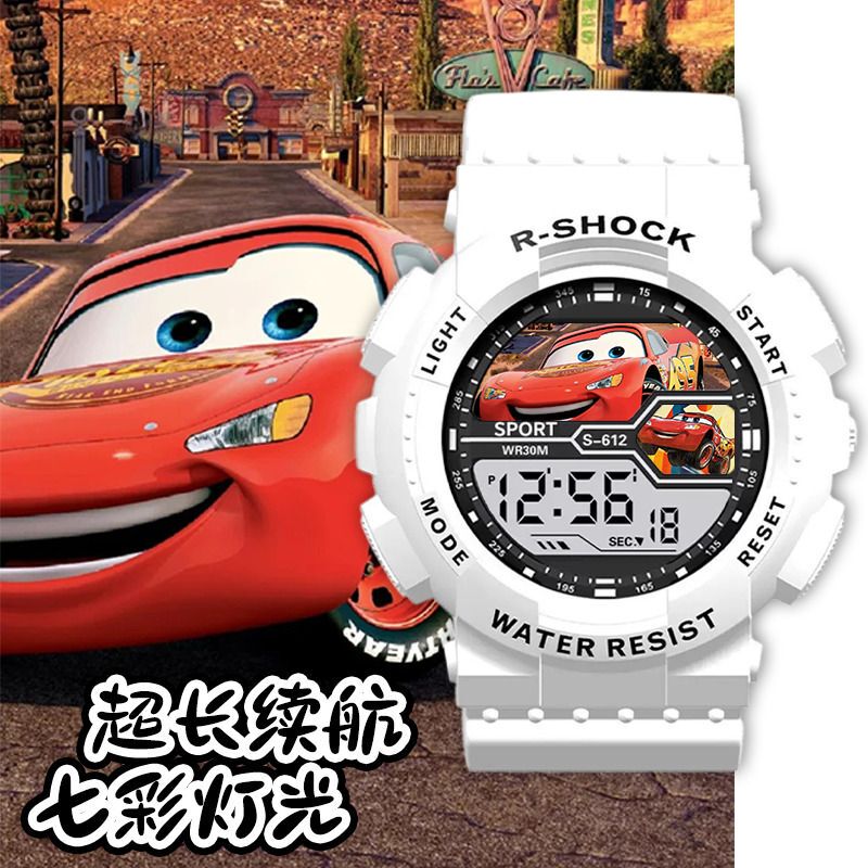 Mcqueen Racing Lightning Cartoon Waterproof and Shockproof Smart Electronic Watch with Timing, Luminous Alarm Clock, and Gift Idea Mcqueen Racing Lightning Cartoon Waterproof and Shockproof Smart Electronic Watch with Timing, Luminous Alarm Clock, and Gift Idea