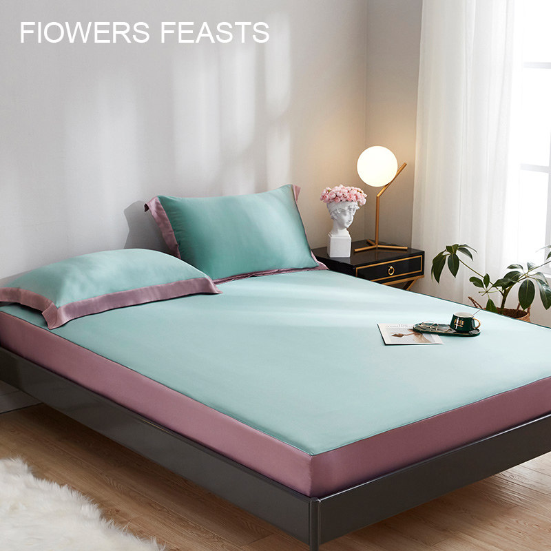 Flower Banquet Collision Color Real Silk Bed Hat Bed Hood Wide Mulberry Silkworm Silk Sky Silk Bed Gasawara Bed Hood