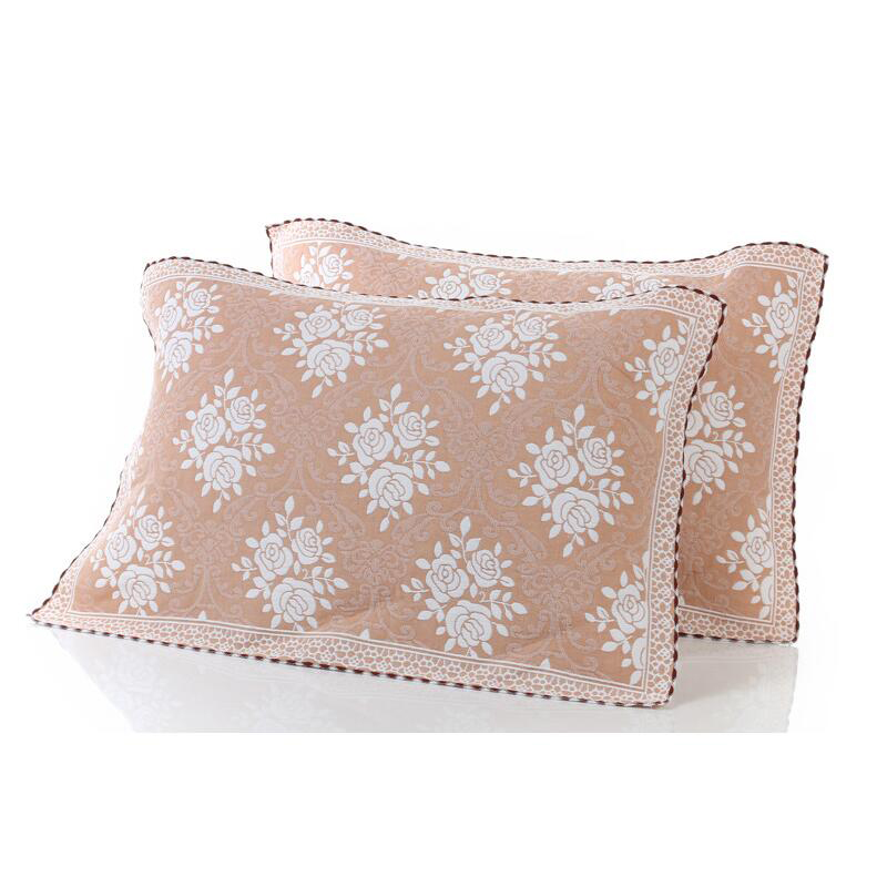 Bông gối bao gồm một cặp gối bông gạc khăn bông mềm jacquard gối bao gồm đơn giản đơn và kẻ sọc thời trang - Khăn gối khăn choàng gối
