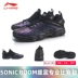 Giày cầu lông Li Ning Giày nam âm thanh nổ 3 thế hệ giày thể thao bóng bàn AYZP009 lưới thoáng khí SONIC BOOM - Giày cầu lông