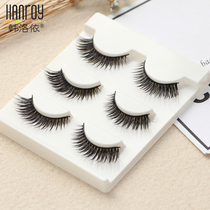 Cotton thread soft stem handmade eyelashes Plain makeup nude makeup Natural simulation thick cross stage makeup 3D three-dimensional false eyelashes
