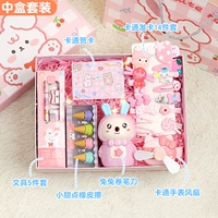 Часы, вентилятор, точилка, ластик, канцтовары, шпильки для волос, картхолдер, комплект