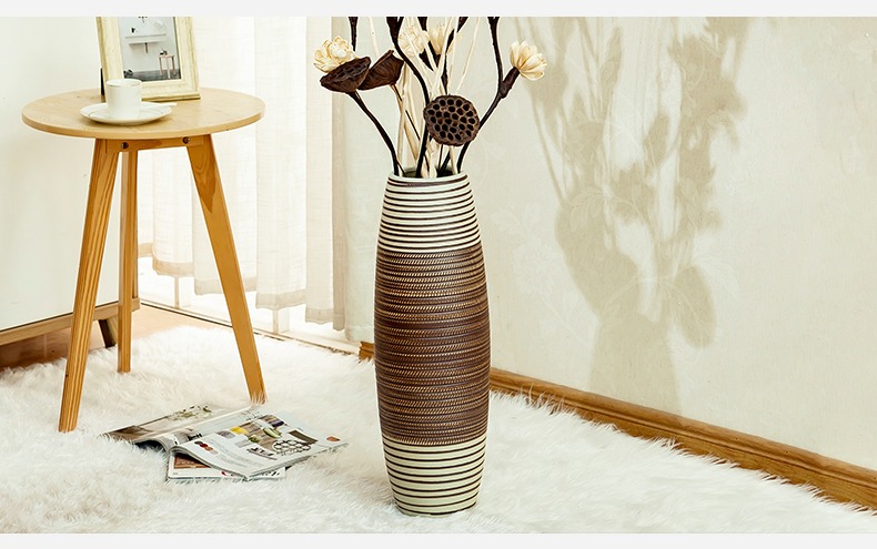 The ground simulation flower vase sitting room home decoration ideas European contracted ceramic flower arranging dried flower vase furnishing articles