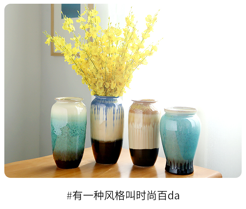 European ceramics floret bottle of dry flower adornment furnishing articles I and contracted household act the role ofing is tasted living room table flower arranging flowers