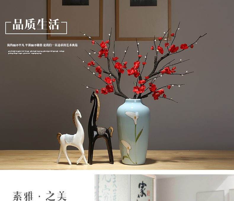 Jingdezhen modern creative ceramic vase vase home sitting room mesa adornment handicraft decoration vase