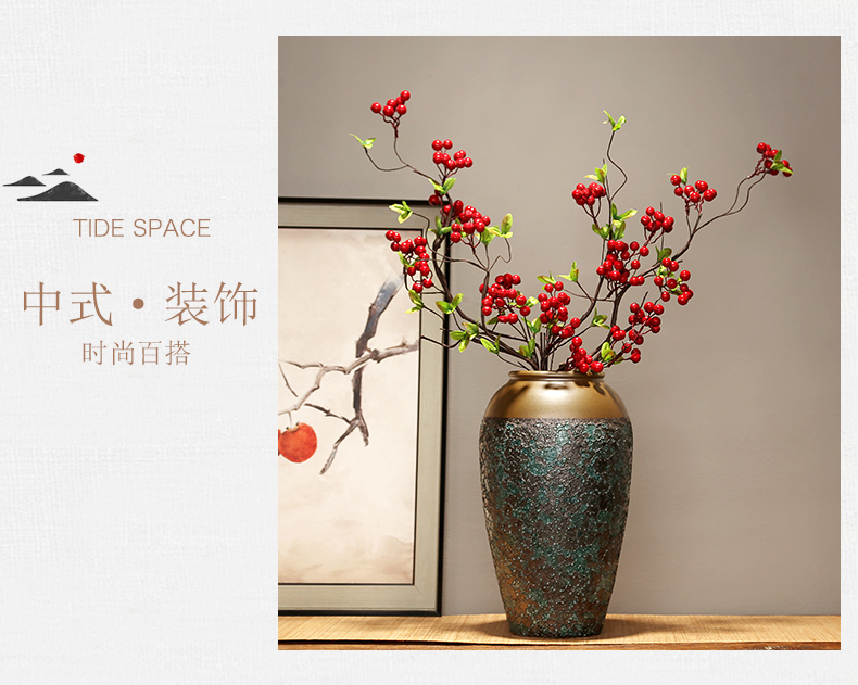 Modern classical simulation flower place jingdezhen ceramics vase zen new Chinese style household adornment ornament