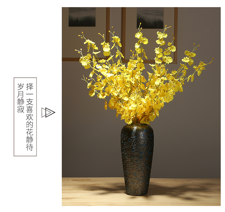 New Chinese style is contracted vase dried flowers decorative home furnishing articles sitting room flower arranging simulation ceramics decoration