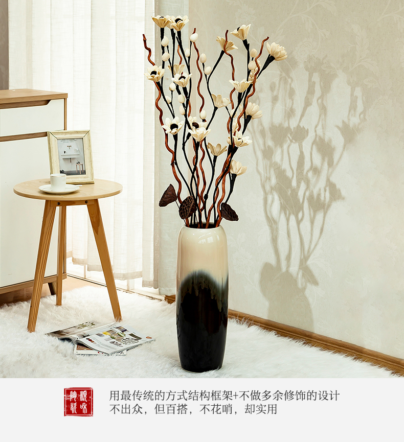 I and contracted creativity ground dried flower vase home sitting room simulation flower arranging ceramic vases, decorative furnishing articles