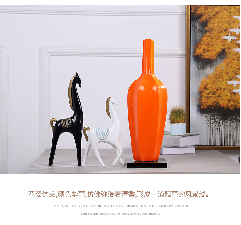 Modern European ceramic vases, the sitting room porch flower arranging flower implement Nordic light key-2 luxury home furnishing articles table