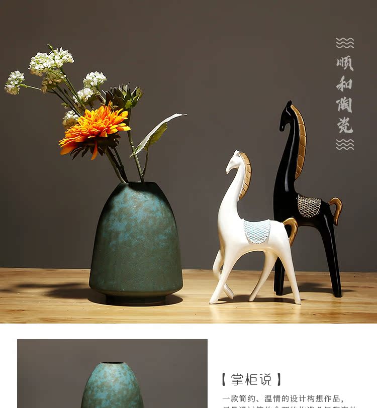 Jingdezhen ceramics vases, I and contracted creative Chinese sitting room porch place flower arranging household ornaments