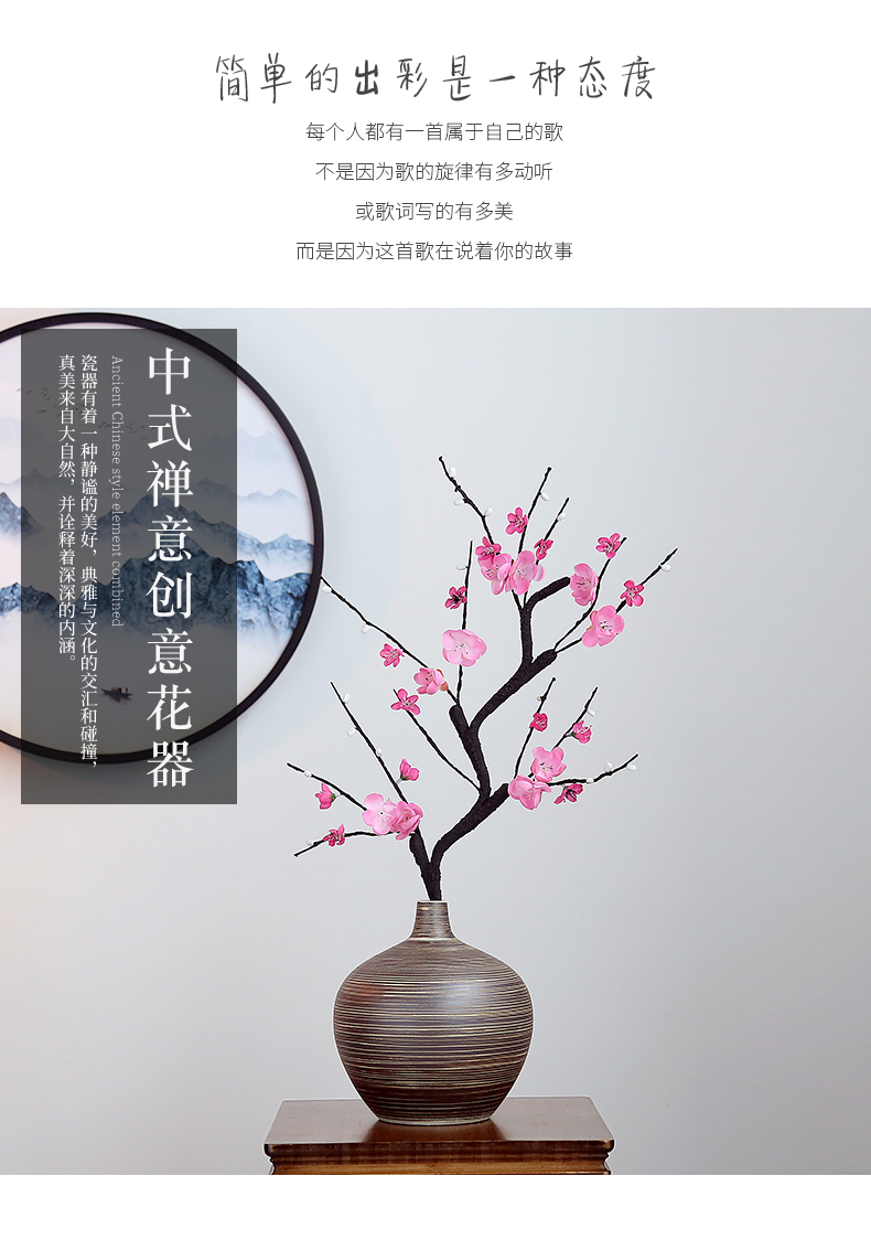 Jingdezhen ceramics vase household creative I and contracted sitting room porch table dry flower arranging flowers adornment furnishing articles