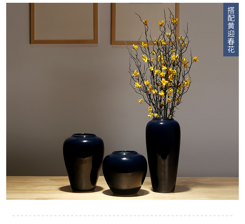 New Chinese style ceramic vase furnishing articles dried flowers flower arrangement sitting room porch ark, desktop decoration Europe type TV ark, adornment