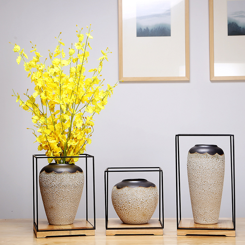 Jingdezhen ceramics vase creative manual Chinese study, the sitting room porch place dried flowers flower arrangement craft