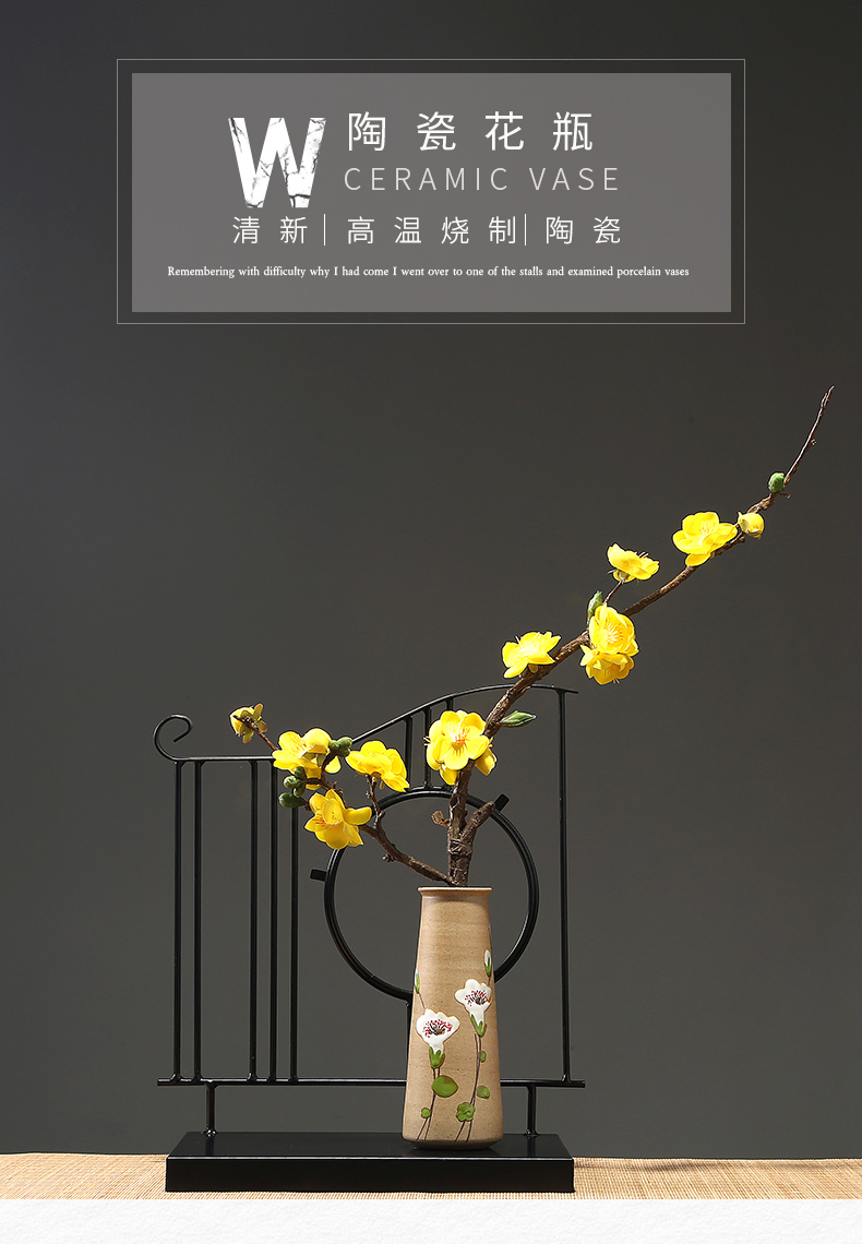 Jingdezhen ceramics from I and contracted sitting room porch vase flower arrangement craft dried flower adornment ornament combination