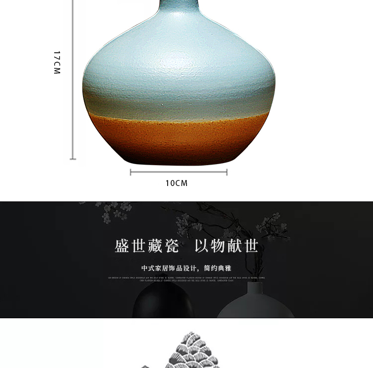 Jingdezhen ceramics craft vase, I and contracted sitting room porch flower arranging new Chinese style household adornment furnishing articles