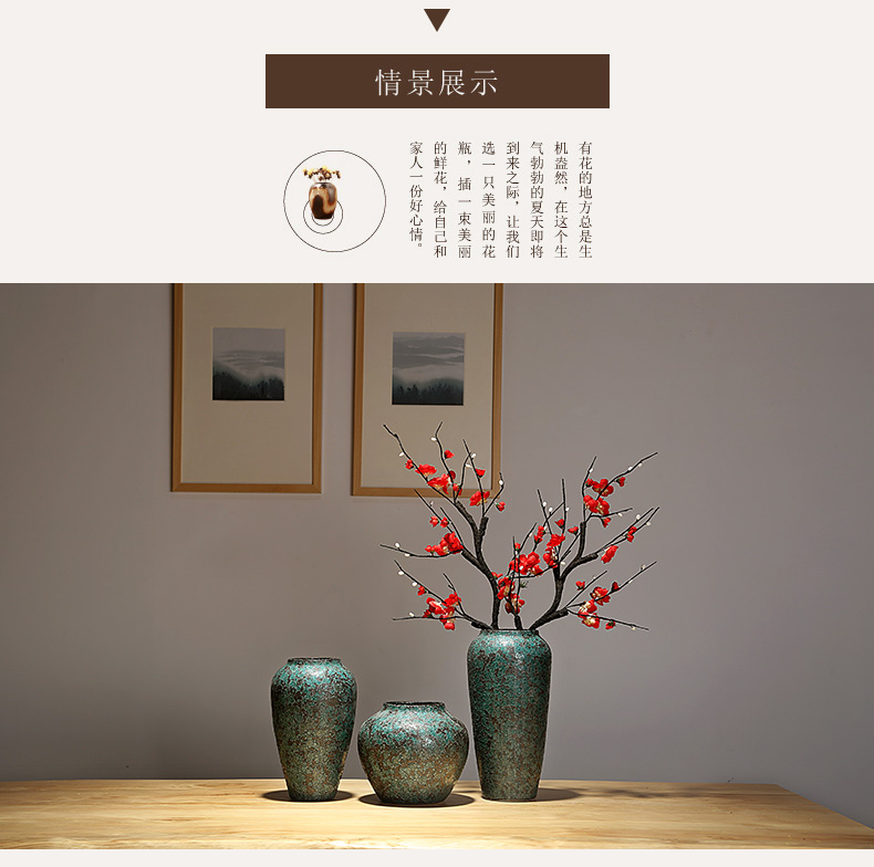 Jingdezhen ceramics vases, I and contracted sitting room porch decoration of the new Chinese style furnishing articles dried flowers flower arrangement suits for