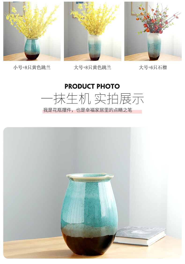 Jingdezhen floret bottle furnishing articles sitting room table, TV ark, ceramic dry flower arranging flowers adornment creative household decoration