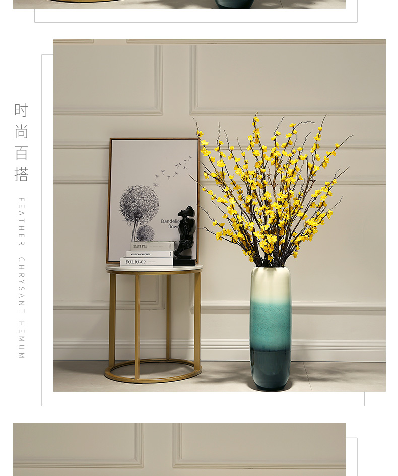 Jingdezhen European large ground vases, I and contracted sitting room study ceramic flower arranging flower, adornment is placed