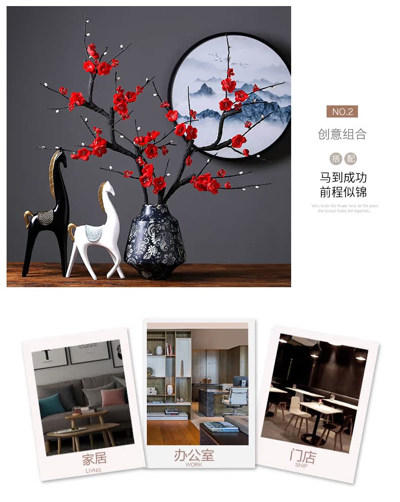 European I and contracted sitting room porch jingdezhen ceramics vase Nordic handicraft decoration decoration, arranging flowers