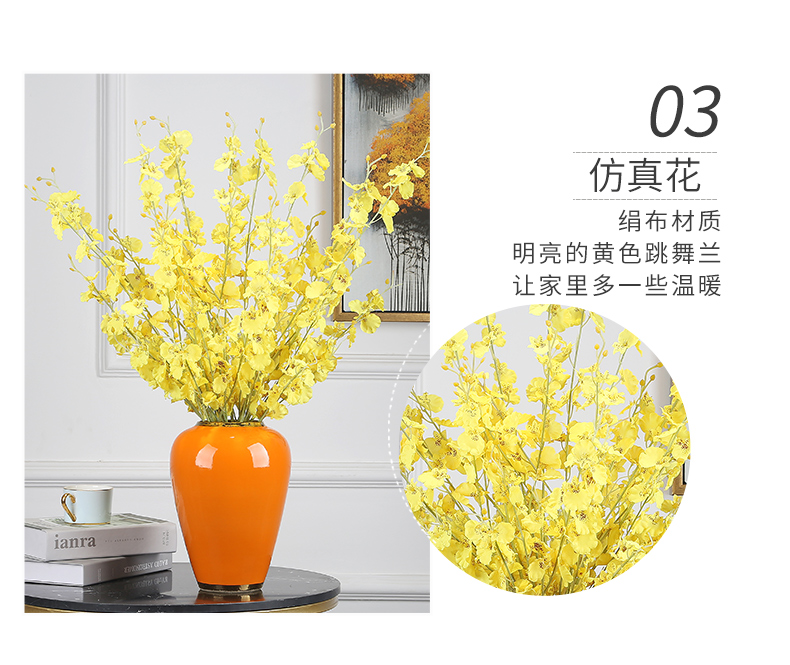 Jingdezhen ceramics vase now sitting room porch TV ark of new Chinese style table fake flower adornment suit furnishing articles