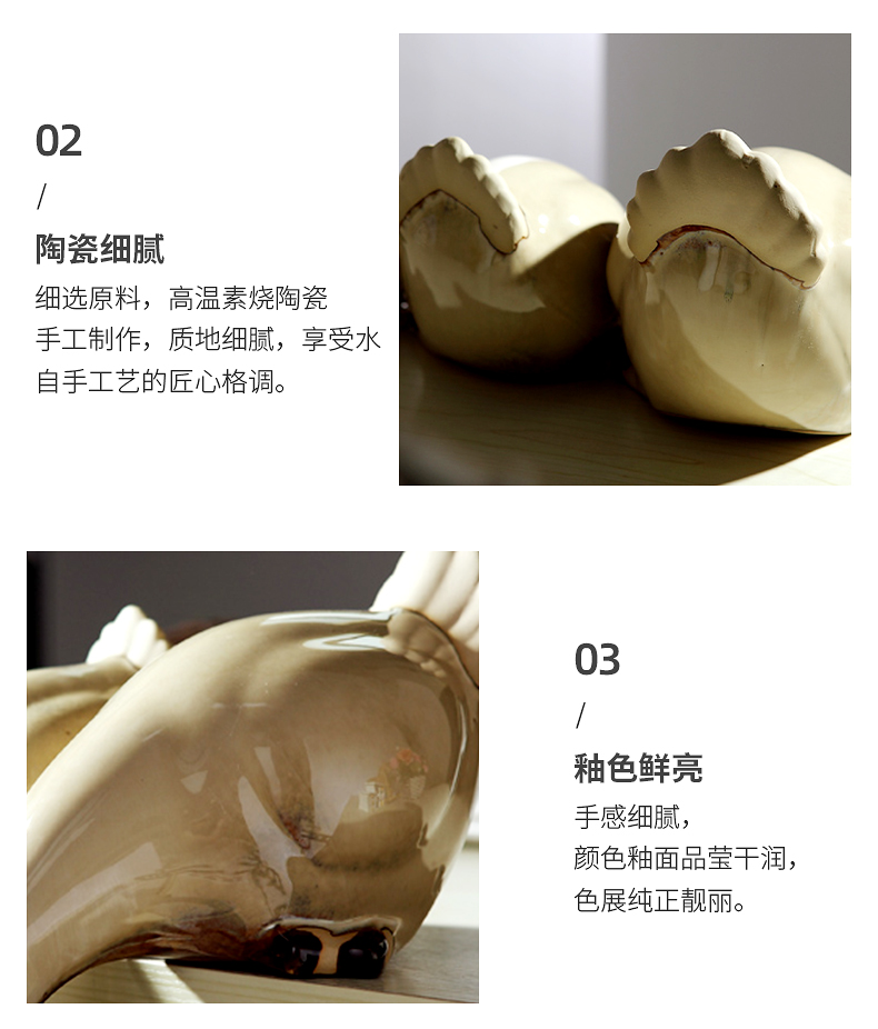 Ceramic furnishing articles household study living room TV cabinet table wine process creative decoration porcelain duck ornaments