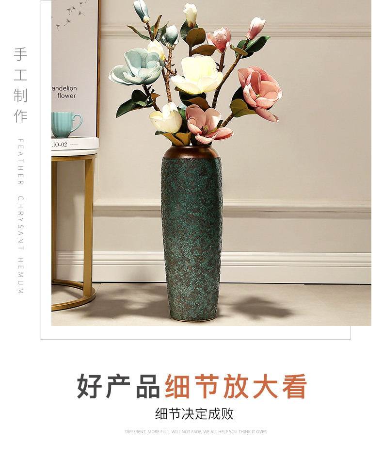 Ground vase household adornment of I and contracted Europe type large jingdezhen ceramics arranging flowers small vase furnishing articles