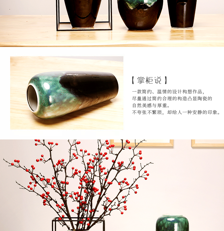 Jingdezhen ceramics by hand vase modern creative new Chinese style living room porch home furnishing articles suit arranging flowers