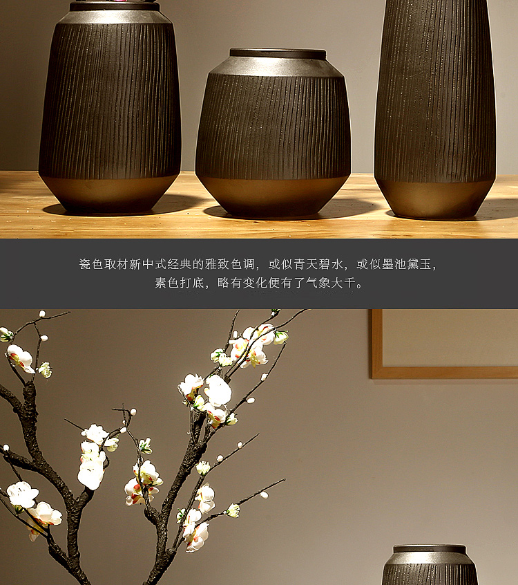 Jingdezhen ceramics vases, I and contracted style of the sitting room porch place to live in the dried flower decorations