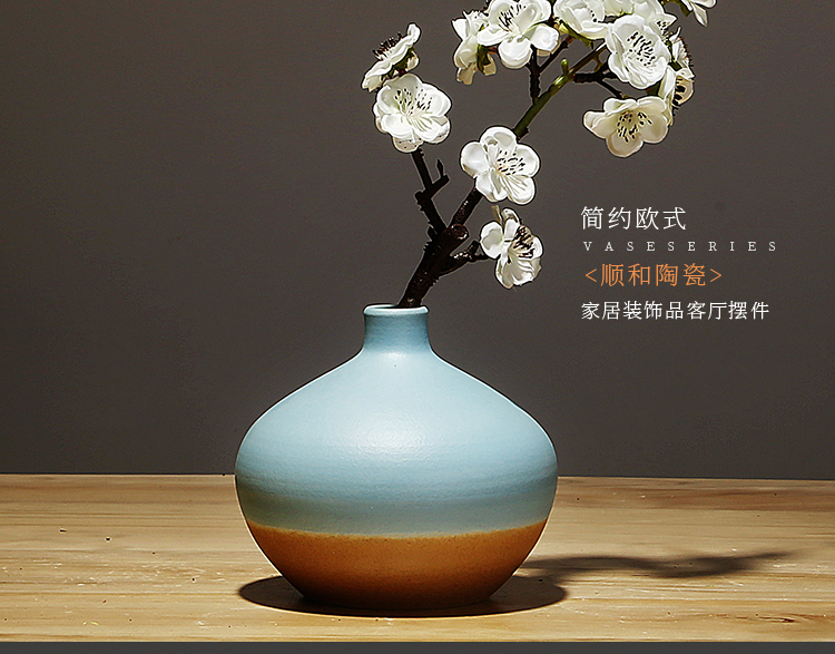 Jingdezhen ceramics craft vase, I and contracted sitting room porch flower arranging new Chinese style household adornment furnishing articles