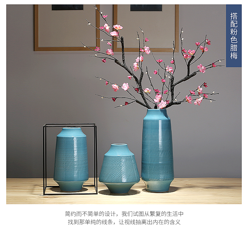 Contracted household act the role ofing is tasted Chinese flower arranging ceramic vase furnishing articles example room TV cabinet table sitting room porch decoration