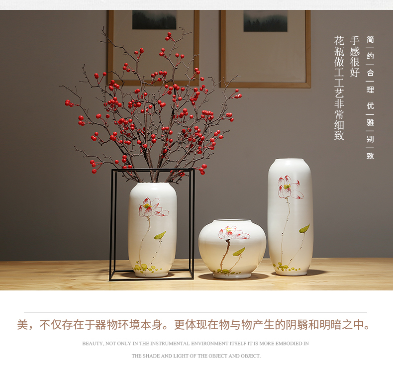 Jingdezhen ceramic vases, study of new Chinese style household adornment ornament desktop between modern example flower arranging flowers