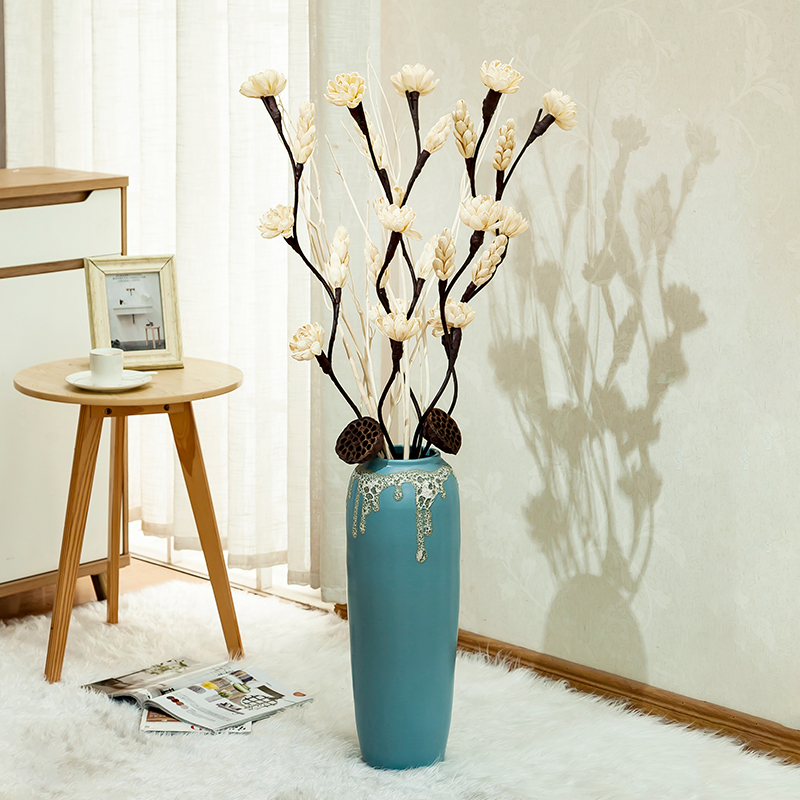 I and contracted ceramic flower arranging ground vase continental creative contracted sitting room flower implement Nordic home decoration furnishing articles