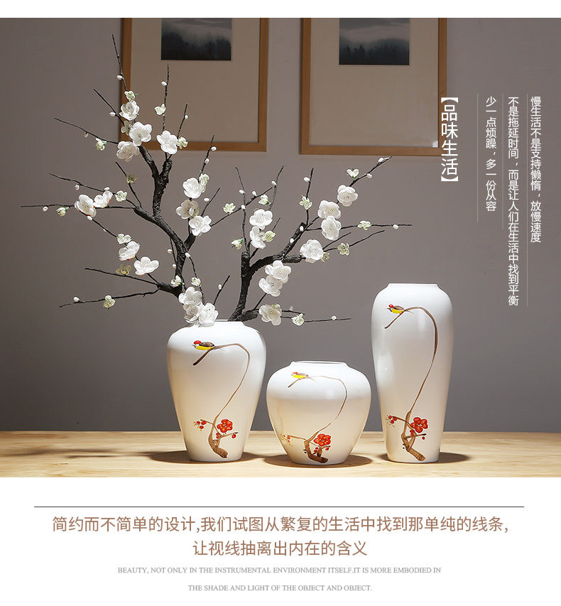 Jingdezhen ceramic vases, modern home furnishing articles suit sitting room table, TV ark, new Chinese style adornment ornament