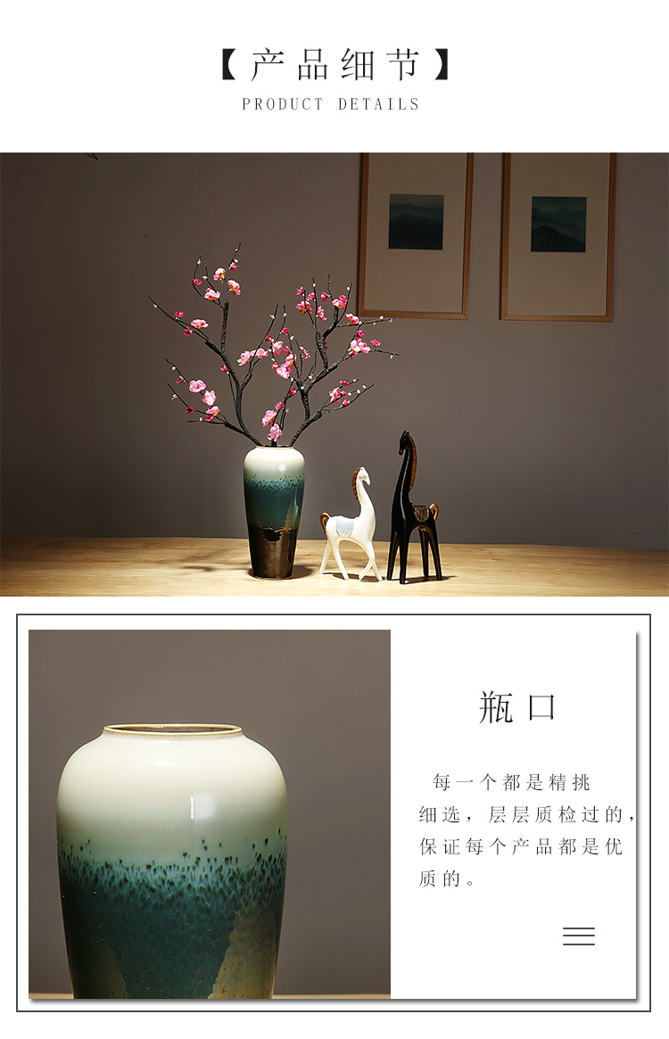 Jingdezhen ceramics vases, new Chinese style is contracted and I sitting room porch dried flower arranging flowers adornment bedroom furnishing articles