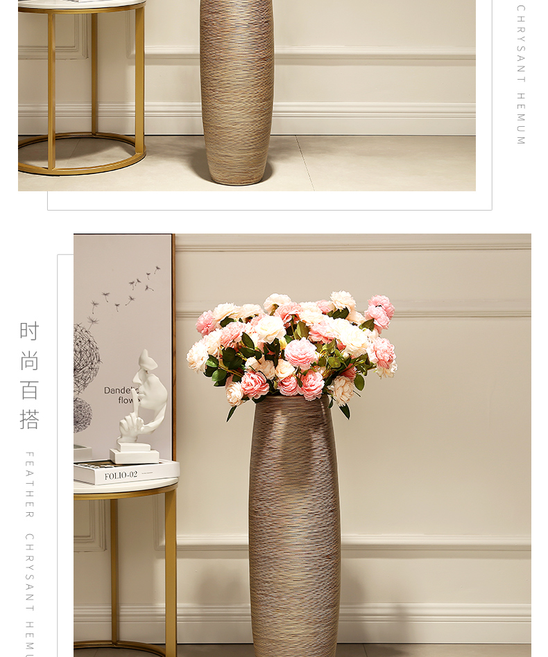 Jingdezhen ceramic vase landing size furnishing articles decoration indoor simulation European household ceramics from the living room