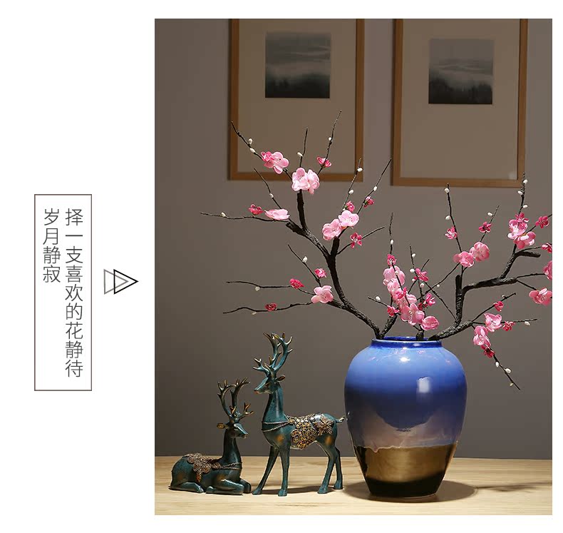 The Vases, flower arranging dried flowers sitting room adornment is placed jingdezhen porcelain ceramic hotel bedroom porch decoration decoration