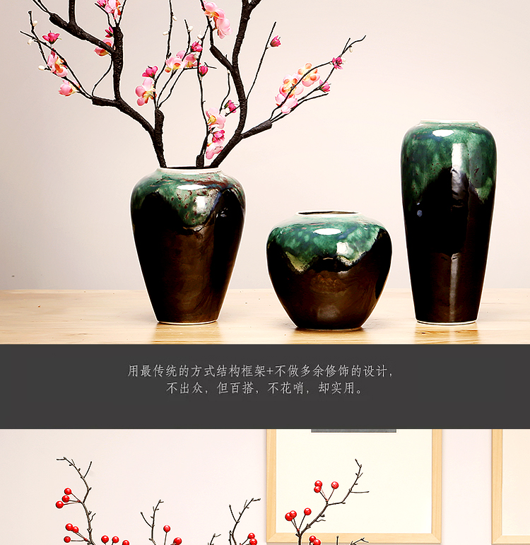 Jingdezhen ceramics by hand vase modern creative new Chinese style living room porch home furnishing articles suit arranging flowers